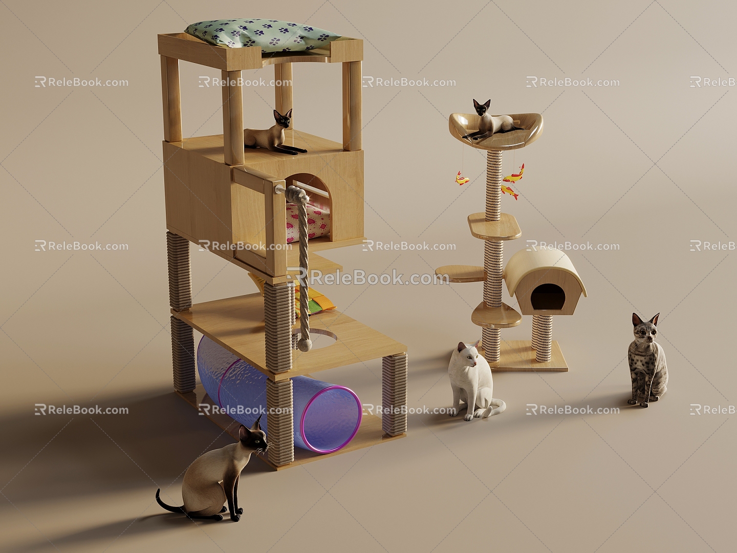 Pet Cat Pet Animal 3d model