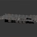 Ancient Water Vehicle With Metal Structure Vintage Design Towers And Windows