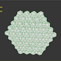 White Geometric Hexagonal Decorative Panel With Repeating Raised Patterns 3d model