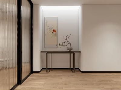 Modern aisle porch stairwell 3d model