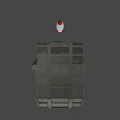 Military Weapon Rocket Launcher With Cube Structure And Circular Openings On Base Near Small Rocket 3d model