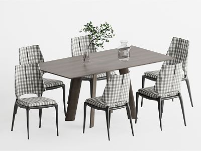 Modern Dining Table and Chair Combination model