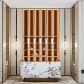 Modern reception desk 3d model