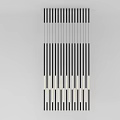 Modern Striped Chandelier With Black White Vertical Lines And Minimalist Design