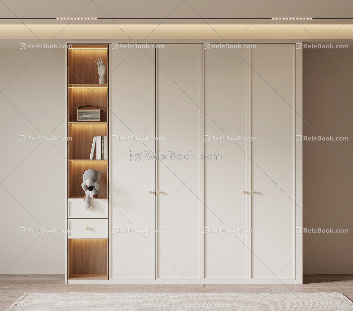 French Cream Wardrobe 3d model