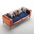 modern double sofa 3d model