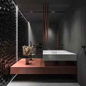 Modern toilet washbasin 3d model
