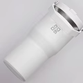 Stanley White Insulated Tumbler With Handle And Secure Lid Design