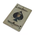 Vintage Ace of Spades Playing Card Featuring Naval Officer And Ship Art LUSO