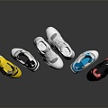 Modern sneaker shoes basketball shoes football shoes 3d model