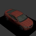 Red Sports Car Exterior With Black Windows And Silver Alloy Wheels