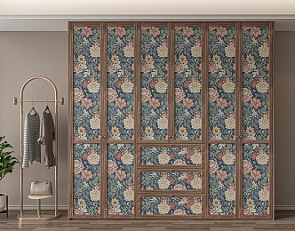 Middle Style Bedroom Wardrobe 3d model