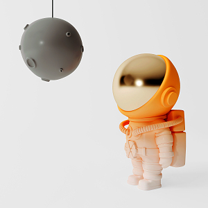 Modern Sculpture Spaceman Sculpture Ornaments 3d model