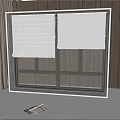 Modern White Roller Curtain For Window In Light Filtering Interior Design 3d model