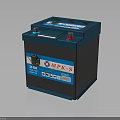 Blue HPK S Automotive Battery With Terminals And Information Label