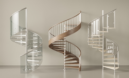 modern spiral staircase 3d model