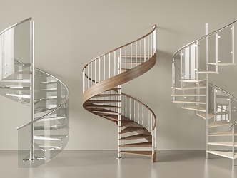 modern spiral staircase 3d model