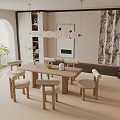 Modern table combination 3d model