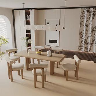 Modern table combination 3d model
