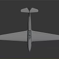Detailed White Airplane Model With Propeller Wings Cockpit For Space Exploration