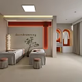 SPA Sauna Luxury Interior Design With Modern Relaxation Space And Decorative Plants