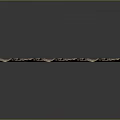 Detailed Elongated Topographic Terrain Model With Rolling Hills And Mountain Ranges