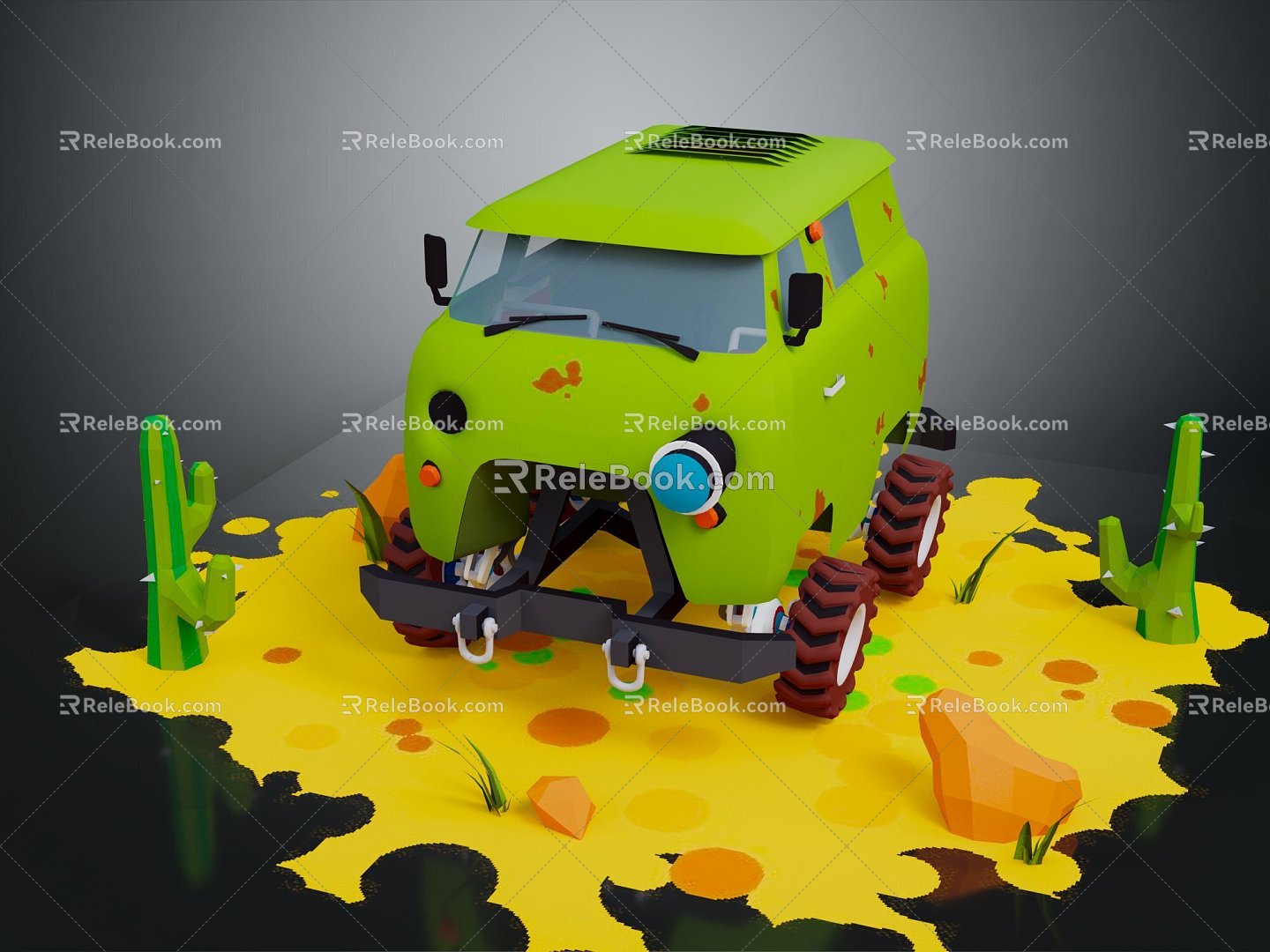 Cartoon Car Cartoon Wagon Cartoon Car Model Cartoon Toy Car 3d model