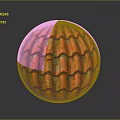 Red Textured Decorative Sphere For Home Living Room Decoration