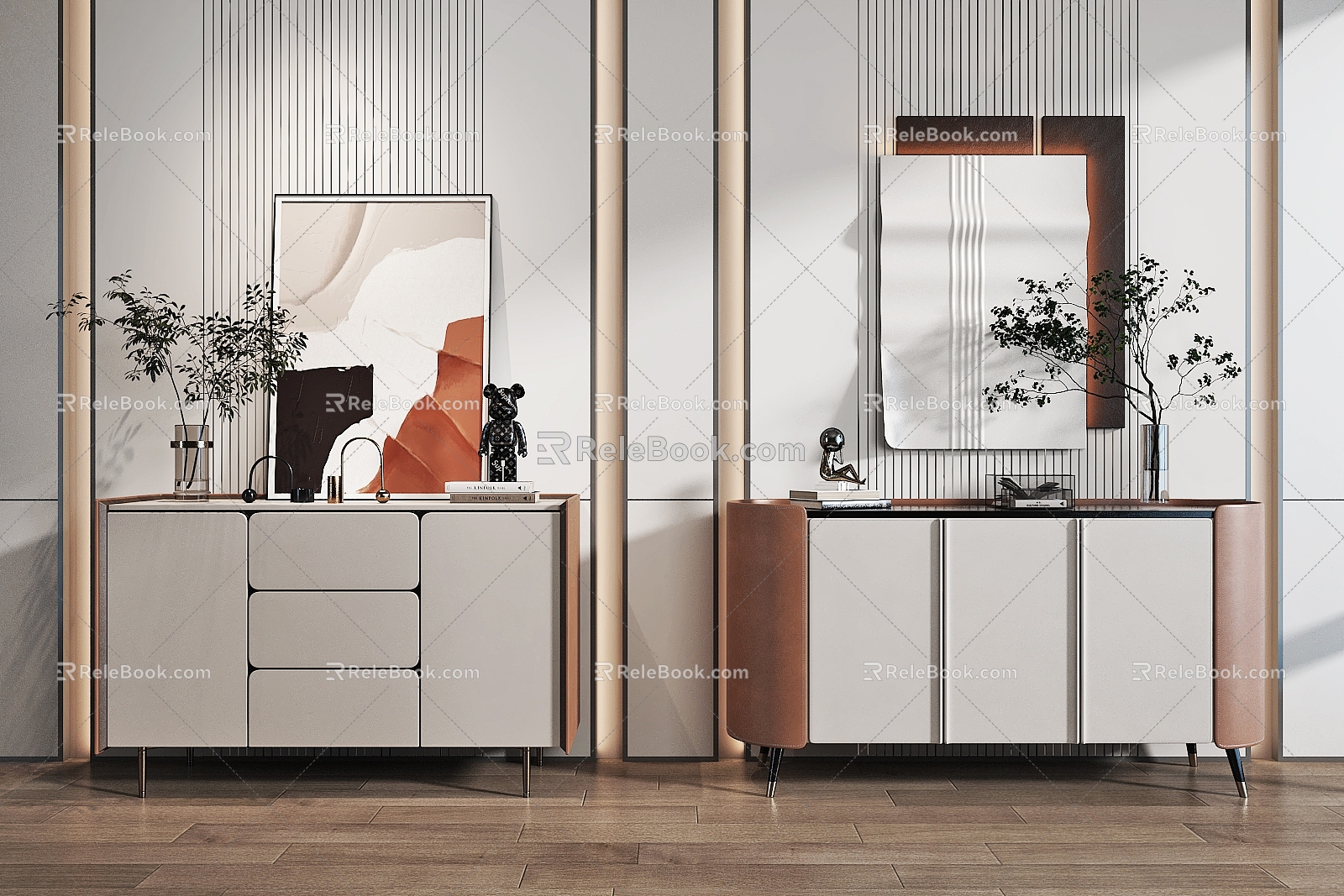Modern Entrance Cabinet Side Cabinet End View Cabinet 3d model