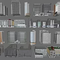Various Modern Office Buildings Featuring Diverse Architectural Facades And Exterior Designs