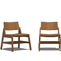 Modern Wooden Dining Chairs With Slat Back Design And Sturdy Structure