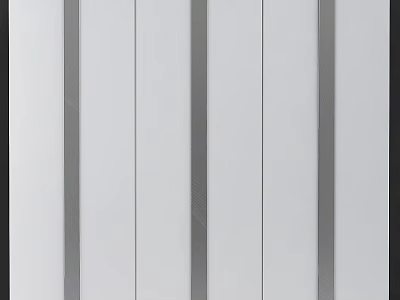 Modern Interior Wall Panel With White Background And Gray Vertical Stripes 3d model