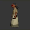 Man In Traditional Attire With Beige Tunic White Skirt And Brown Sash Design