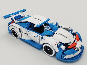 LEGO toy blocks racing sports car sedan car 3d model