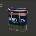 Black INVICTA Metallurgical Storage Bag With Handles And Brand Logo
