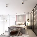 Modern Duplex Living Room Interior With Staircase And Upper Floor Decorative Artwork