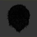 Medical Device Human Head Anatomical Model With Fluffy Black Hair For Medical Training
