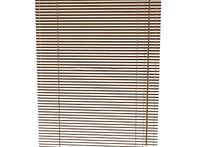 Wooden Venetian Blinds With Brown Horizontal Slats For Home Window Covering 3d model