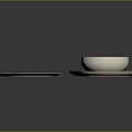 Various Colored Wooden And White Bowls And Plates For Daily Household Use