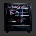 Gaming Computer Case Open Design With RGB Lighting Cooling Fans And Graphics Card