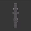 Three Durable Black Metal Sliding Equipment Parts For Industrial Applications