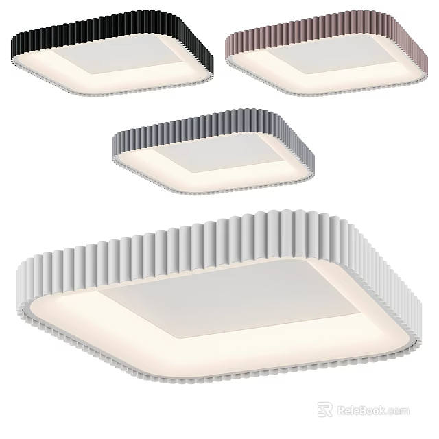 Modern LED Ceiling Lights With Square Design Decorative Frame And Bright Illumination 3d model 