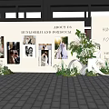 Check-in Area Setup For HUNLISHEJI AND FOXICAL Save The Date With Photo Display And Flowers