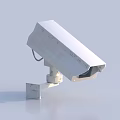 Outdoor Security Surveillance Camera with White Housing and Mounted Bracket for Home Protection
