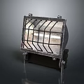Heavy Duty Industrial Floodlight with Metal Grid Guard and Sturdy Base