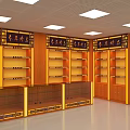 Chinese Style Wooden Display Shelves With Glass Doors And Multiple Layers For Neatly Arranged Items