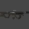 Tactical Black Submachine Gun With Detachable Magazine Red Dot Sight And Bullet Shells