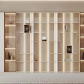 Modern Bookcase Cream Bookcase 3d model