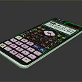 Scientific Calculator With Clear Digital Display Multiple Functions And Colorful Buttons 3d model