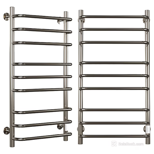 Stainless Steel Bathroom Wall Mounted Multi tier Shelf for Towel Storage 3d model 